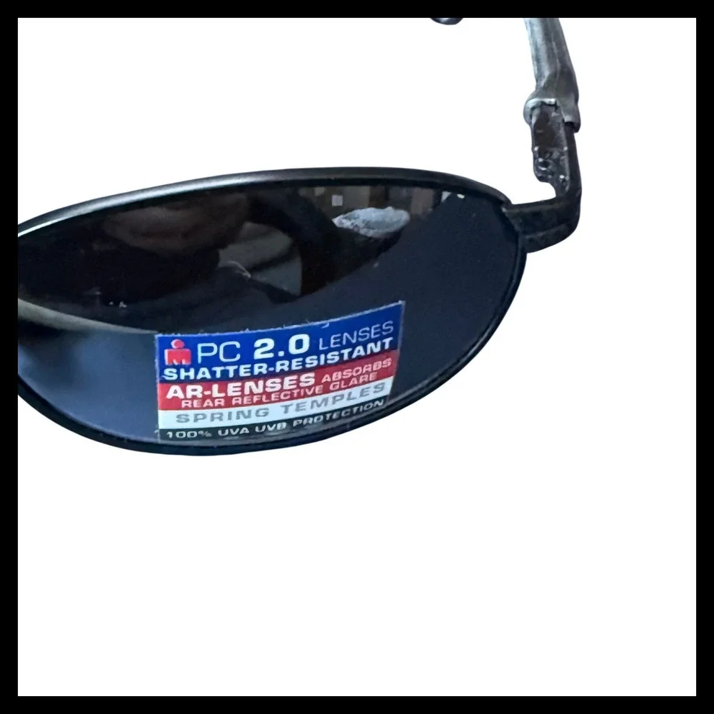 NWT Foster Grant Ironman Mens Sunglasses Black Shatter Resistant PC 2.0 AR Lense